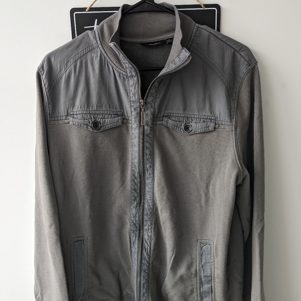 Mark Anthony Gray Lightweight Jacket Size Large